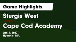 Sturgis West  vs Cape Cod Academy Game Highlights - Jan 3, 2017
