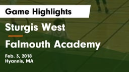 Sturgis West  vs Falmouth Academy Game Highlights - Feb. 3, 2018