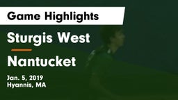 Sturgis West  vs Nantucket  Game Highlights - Jan. 5, 2019