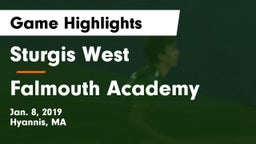 Sturgis West  vs Falmouth Academy Game Highlights - Jan. 8, 2019