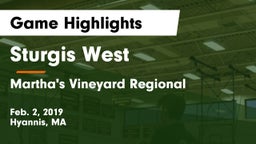 Sturgis West  vs Martha's Vineyard Regional Game Highlights - Feb. 2, 2019