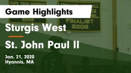 Sturgis West  vs St. John Paul II Game Highlights - Jan. 21, 2020