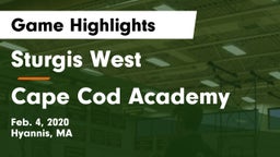 Sturgis West  vs Cape Cod Academy Game Highlights - Feb. 4, 2020