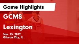 GCMS  vs Lexington Game Highlights - Jan. 23, 2019