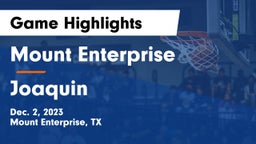 Mount Enterprise  vs Joaquin  Game Highlights - Dec. 2, 2023
