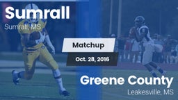 Matchup: Sumrall  vs. Greene County  2016