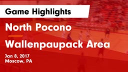 North Pocono  vs Wallenpaupack Area  Game Highlights - Jan 8, 2017