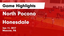 North Pocono  vs Honesdale  Game Highlights - Jan 11, 2017