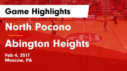 North Pocono  vs Abington Heights Game Highlights - Feb 4, 2017