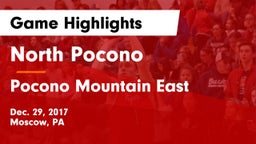 North Pocono  vs Pocono Mountain East  Game Highlights - Dec. 29, 2017