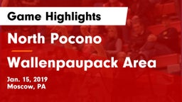 North Pocono  vs Wallenpaupack Area  Game Highlights - Jan. 15, 2019