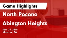 North Pocono  vs Abington Heights  Game Highlights - Jan. 24, 2019