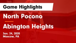 North Pocono  vs Abington Heights  Game Highlights - Jan. 24, 2020