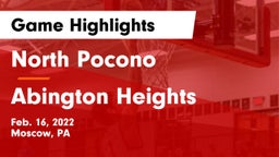 North Pocono  vs Abington Heights  Game Highlights - Feb. 16, 2022