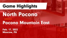 North Pocono  vs Pocono Mountain East  Game Highlights - Feb. 17, 2022