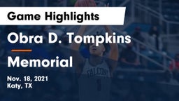 Obra D. Tompkins  vs Memorial Game Highlights - Nov. 18, 2021