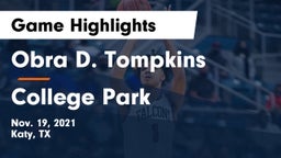 Obra D. Tompkins  vs College Park Game Highlights - Nov. 19, 2021