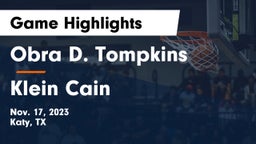 Obra D. Tompkins  vs Klein Cain Game Highlights - Nov. 17, 2023