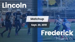 Matchup: Lincoln  vs. Frederick  2018