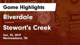 Riverdale  vs Stewart's Creek  Game Highlights - Jan. 25, 2019