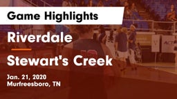 Riverdale  vs Stewart's Creek  Game Highlights - Jan. 21, 2020