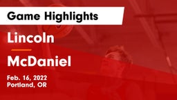 Lincoln  vs McDaniel  Game Highlights - Feb. 16, 2022