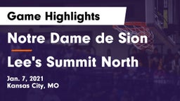 Notre Dame de Sion  vs Lee's Summit North  Game Highlights - Jan. 7, 2021