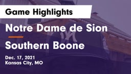 Notre Dame de Sion  vs Southern Boone  Game Highlights - Dec. 17, 2021