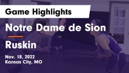 Notre Dame de Sion  vs Ruskin  Game Highlights - Nov. 18, 2022
