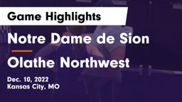 Notre Dame de Sion  vs Olathe Northwest  Game Highlights - Dec. 10, 2022