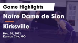 Notre Dame de Sion  vs Kirksville  Game Highlights - Dec. 30, 2022