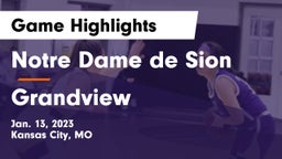 Notre Dame de Sion  vs Grandview  Game Highlights - Jan. 13, 2023