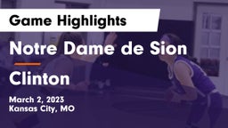 Notre Dame de Sion  vs Clinton  Game Highlights - March 2, 2023