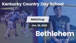Matchup: KCD vs. Bethlehem  2020