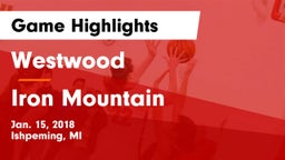 Westwood  vs Iron Mountain  Game Highlights - Jan. 15, 2018