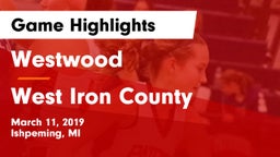 Westwood  vs West Iron County  Game Highlights - March 11, 2019