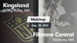 Matchup: Kingsland High vs. Fillmore Central  2016