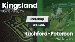 Matchup: Kingsland High vs. Rushford-Peterson  2017