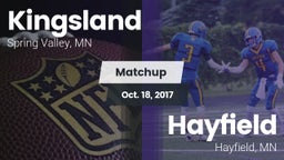 Matchup: Kingsland High vs. Hayfield  2017