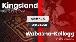 Matchup: Kingsland High vs. Wabasha-Kellogg  2018