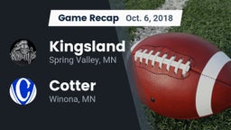 Recap: Kingsland  vs. Cotter  2018