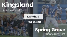 Matchup: Kingsland High vs. Spring Grove  2020