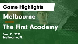 Melbourne  vs The First Academy Game Highlights - Jan. 12, 2023