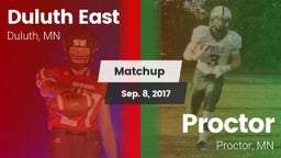Matchup: Duluth East High vs. Proctor  2017