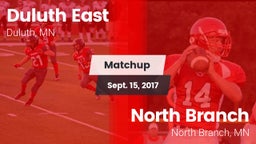 Matchup: Duluth East High vs. North Branch  2017