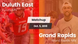 Matchup: Duluth East High vs. Grand Rapids  2018
