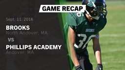 Recap: Brooks  vs. Phillips Academy  2016