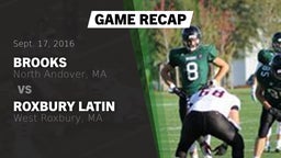 Recap: Brooks  vs. Roxbury Latin  2016