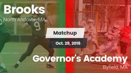 Matchup: Brooks  vs. Governor's Academy  2016