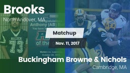Matchup: Brooks  vs. Buckingham Browne & Nichols  2017